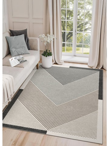 BELLA MAISON Kurzflor-Teppich ''Preston'' in Beige/ Grau