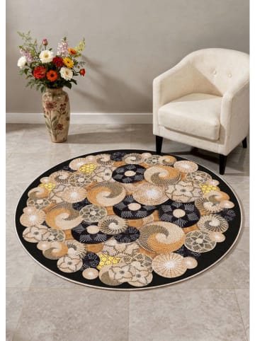BELLA MAISON Kurzflor-Teppich ''Isolde'' in Schwarz/ Beige