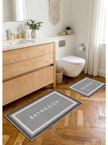 BELLA MAISON 2er-Set: Badematten ''Melina'' in Grau