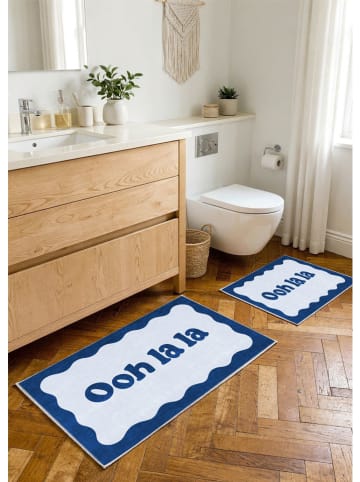 BELLA MAISON 2er-Set: Badematten ''Scout'' in Blau/ Hellblau