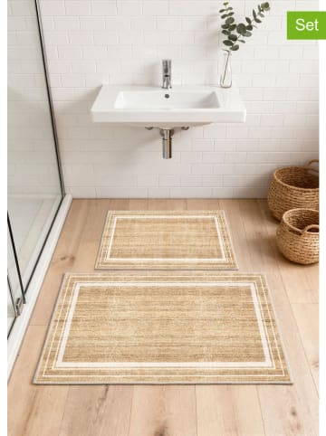 BELLA MAISON 2er-Set: Badematten ''Pearl'' in Beige