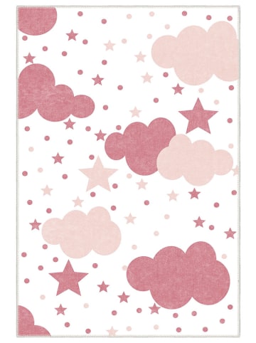 BELLA MAISON Laagpolig tapijt ''Vita'' wit/roze