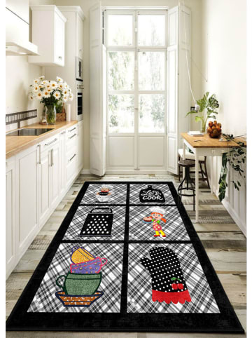 BELLA MAISON Kurzflor-Teppich ''Meino'' in Schwarz/ Bunt