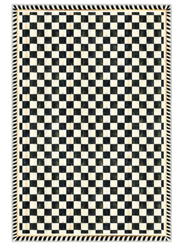 BELLA MAISON Kurzflor-Teppich ''Monroe'' in Schwarz/ Creme