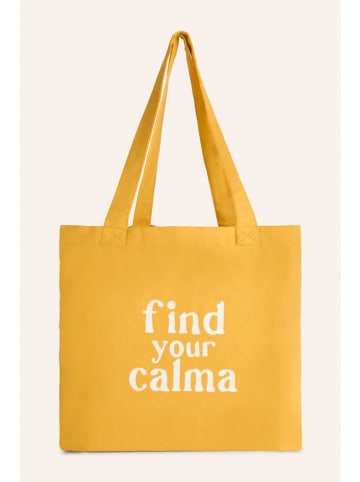 CALMA HOUSE Torba "Rambla" w kolorze żółtym na zakupy - 35 x 40 cm