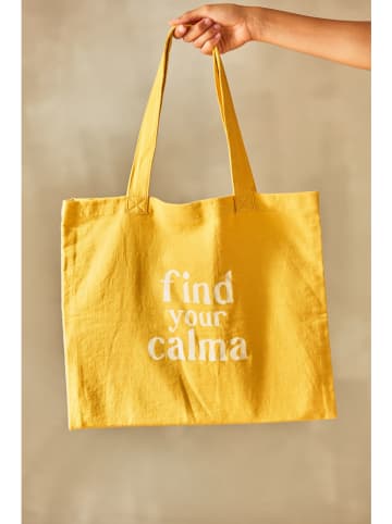 CALMA HOUSE Einkaufstasche ''Rambla'' in Gelb - (L)35 x (B)40 cm