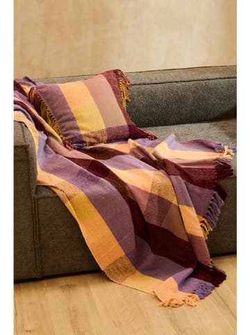 CALMA HOUSE Plaid ''Croma'' in Gelb/ Lila/ Rosa