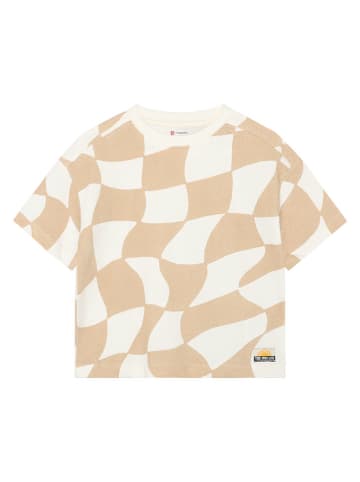 Noppies Shirt in Beige/ Weiß