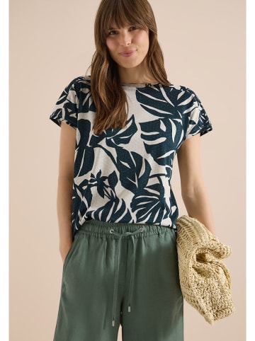 Cecil Shirt in Creme/ Dunkelblau