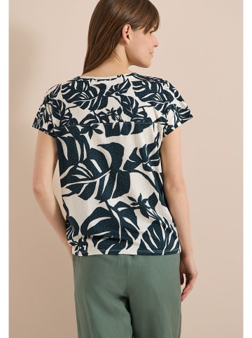 Cecil Shirt in Creme/ Dunkelblau