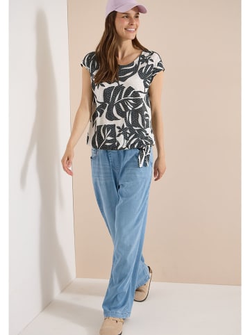 Cecil Shirt in Anthrazit/ Weiß