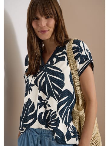 Cecil Bluse in Creme/ Dunkelblau