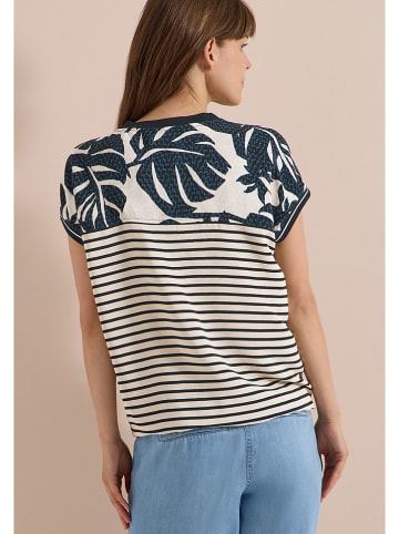 Cecil Blouse crème/donkerblauw