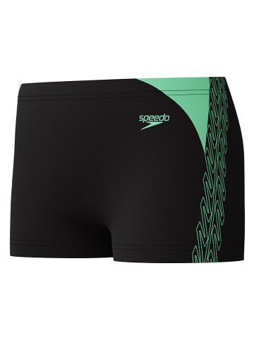 Speedo Badehose "Hyperboom Splice" in Schwarz/ Grün