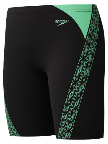Speedo Kąpielówki "Hyperboom Splice" w kolorze czarno-zielonym
