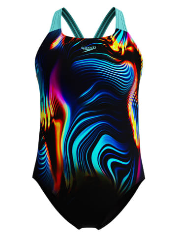 Speedo Badeanzug in Schwarz/ Bunt