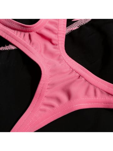 Speedo Badeanzug "Medley" in Schwarz/ Pink