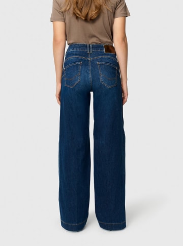 MAC Dżinsy "Rich Palazzo" - Wide fit - w kolorze granatowym