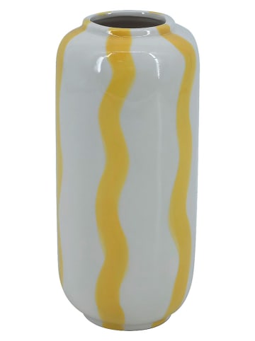 Ornami Wazon w kolorze szaro-żółtym - wys. 20 x Ø 9 cm