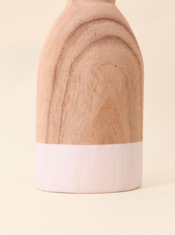 Ornami Vaas "Zen" lichtbruin - (H)20,5 x Ø 9,5 cm