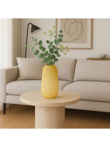 Ornami Vaas "Tanis" geel - (H)30 x Ø 15,5 cm