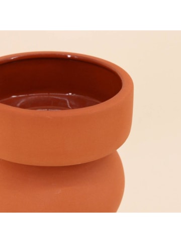 Ornami Vase in Braunrot - (H)14,5 x Ø 6 cm