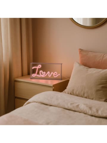 Ornami LED-Dekoleuchte "Love" in Rosa/ Transparent - (B)23 x (H)13 cm