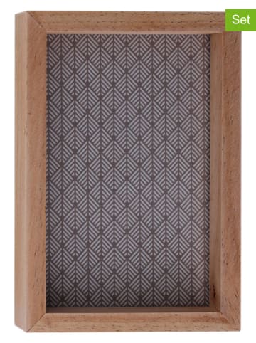 Ornami Ramki (2 szt.) "Ethno 3" w kolorze brązowym na zdjęcia - 10 x 15 cm