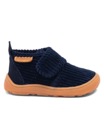 bisgaard Leren barefootpantoffels donkerblauw