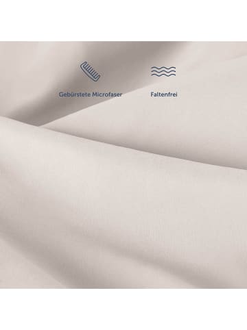 Blumtal Mikrofaser-Spannbettlaken ''Knut'' in Beige