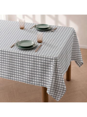 mint Deco Tischdecke "Vichy Ibiza" in Hellgrau/ Weiß