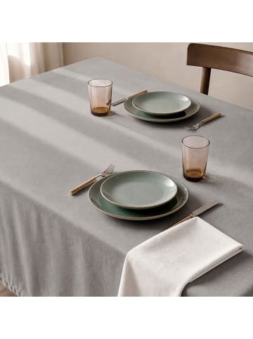 mint Deco Tischdecke "Basics Trim" in Hellgrau