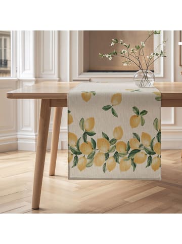 mint Deco Tischläufer "Lemon" in Creme/ Gelb