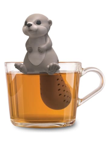 Winkee Tee-Ei ''Otter'' in Grau - (L)9,5 cm