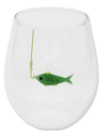 Winkee Glas ''Fisch'' in Grüm - 450 ml