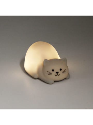 Winkee LED-Nachtlicht ''Katze'' in Weiß - (B)8 x (H)6 x (T)6 cm