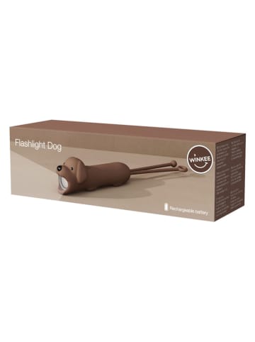 Winkee Taschenlampe ''Hund'' in Hellbraun - (L)17,5 cm