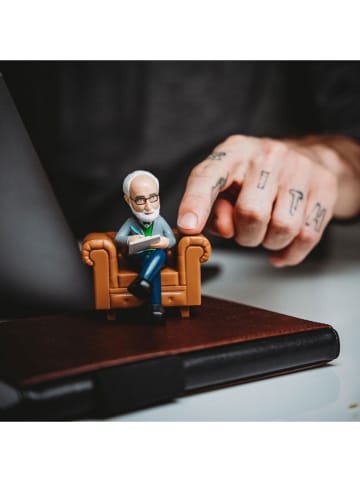 Winkee Interkative Figur ''Schreibtisch Psychologe'' in Bunt - (B)9 x (H)8,5 x (T)8 cm