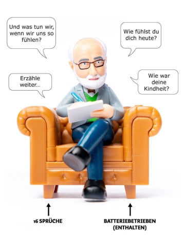 Winkee Interkative Figur ''Schreibtisch Psychologe'' in Bunt - (B)9 x (H)8,5 x (T)8 cm