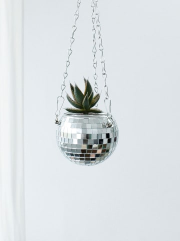 Winkee Blumentopf ''Discokugel'' in Silber - Ø 10 cm
