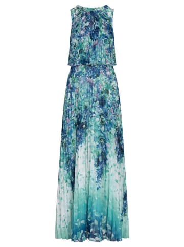 APART Plisséjurk turquoise/blauw