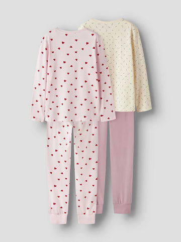 name it 2er-Set: Pyjamas in Rosa/ Creme