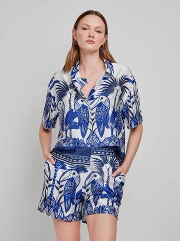 gisela Short blauw/wit