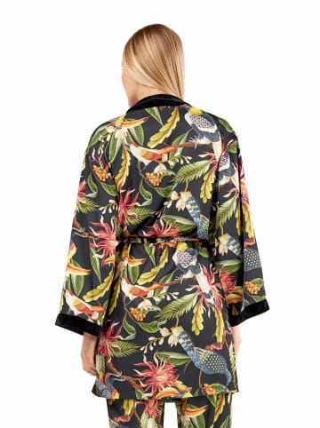 gisela Dwustronne kimono w kolorze czarnym ze wzorem