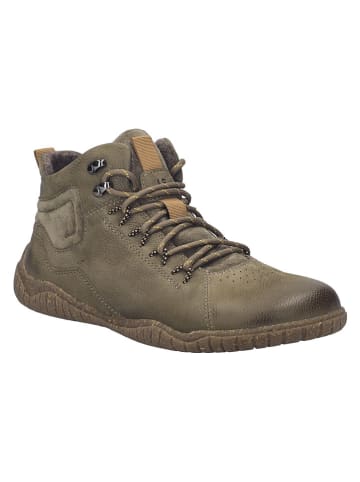 Josef Seibel Leder-Boots in Oliv