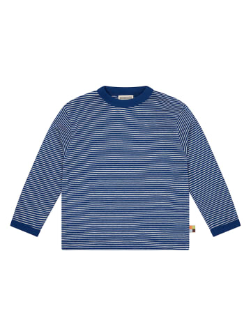 loud + proud Longsleeve in Dunkelblau/ Weiß
