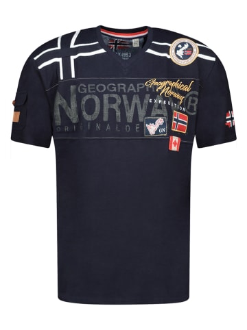 Geographical Norway Shirt "Jaradock" in Dunkelblau