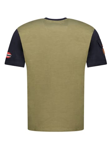 Geographical Norway Koszulka "Jaradock" w kolorze khaki