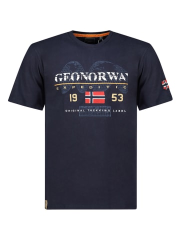 Geographical Norway Shirt "Jecking" donkerblauw