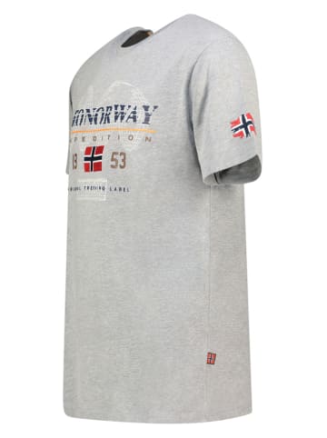 Geographical Norway Koszulka "Jecking" w kolorze szarym
